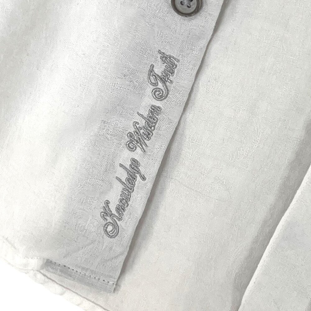 Robert Graham White Button Up LS Shirt Contrasting Collar Cuffs Classic - Picture 2 of 16